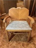 Vanity chair, material is worn