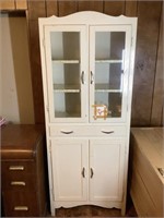 Vintage cabinet, has broken glass and drawer