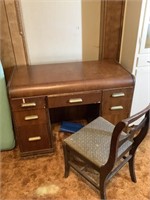 Vintage desk with chair, has wear