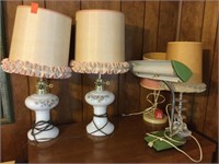 5 lamps (2 matching)