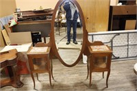 FRENCH VANITY WWITH DRESSING MIRROR