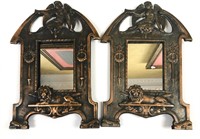 Pair of Antique Bronze Mirrors