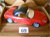 Red mattel barbie car