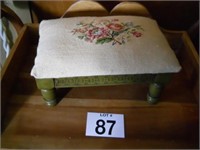 Embroidered step stool