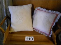 2 Embroidered Pillows