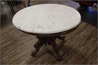 OVAL MARBLE TOP PARLOR TABLE 36 BY 30