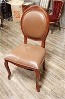 LEATHER? ROUND BACK CHAIR