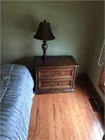 Pair of heritage nightstands and lamps