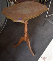 Round Wooden Parlour Table, 24" tall