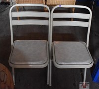 2 Folding Metal Chairs