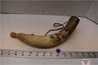Carved Wooden Decorative Horn