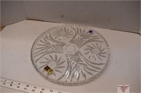 12" Pinwheel Crystal Cake Plate *SC