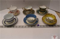 6 - China Cups and Saucers