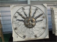 Sun with stars metal art