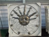 Sun with stars metal art