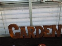 Metal garden sign