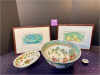 Nancy Young Artist Proofs & Asian Bowl