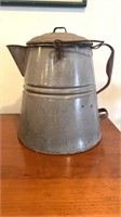 Early granite Cowboy Coffee Pot