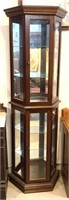 Nice lighted China cabinet with glass shelves