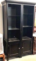 Pair of Nice lighted display cabinets with glass