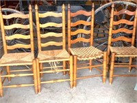Very Early Oak Ladder back chairs