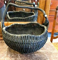Early Egg basket with unusual handle