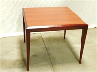 36" Square Cherry Formica Top Table