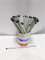 Bucket of 71 - Steel Rods with Caps 26" x 3/4" O