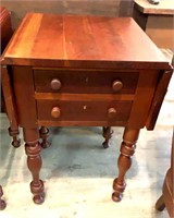 Nice Cherry Drop Leaf Table with 2 Drawers
