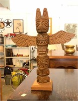 Small Indian Craved Totem Pole