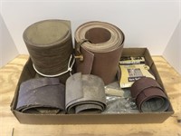 Sandpaper and belt material