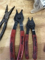 Blue point snap ring pliers and wiring items