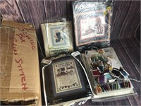 Vintage Needlepoint lot w/supplies