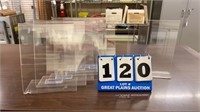 Lot of 7 Clear Plastic Display Stands