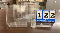 Lot of 7 Clear Plastic Stands