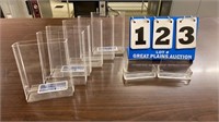 Lot of 8 Clear Plastic Stands