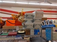 Fall decorations, 5 wrapped/slotted shoe boxes