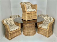 Natural wicker set: / 6 barrel