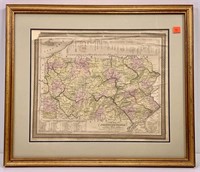 Pennsylvania map - Thomas Cowperthwait & Co., 1850