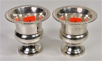 Pr. Sterling toothpick holders, weighted, 2.75"