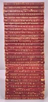 Shakespeare, 33 Volumes - red leather bound,