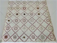 Patchwork quilt- Trapunto quilting is good, (patch
