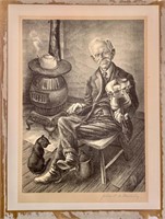 Signed print - John de Martelly, "Cat & Fiddle",