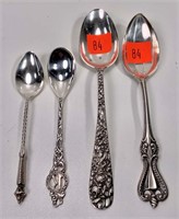 Sterling spoons (4), Stieff Rose / 10-8-10 /