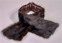 Mink collar, 27" long - 2" to 3.5" wide