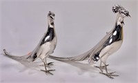 Pr. Silver Pheasants,A. Flauder, 7" tall, 13" long
