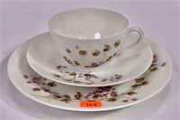Limoges cup and saucer, plate - 7.5" diameter