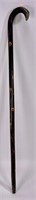 Sword cane, faux Irish blackthorn, chased blade,