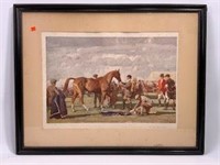 Horse Print "The Red Prince Mare", 26" x 33" frame