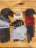 3 sets Allen wrenches